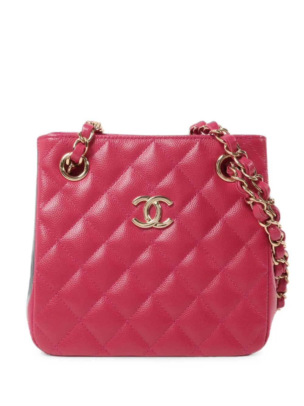 CHANEL Pre-Owned caviar-leather quilted mini bag - Rosa