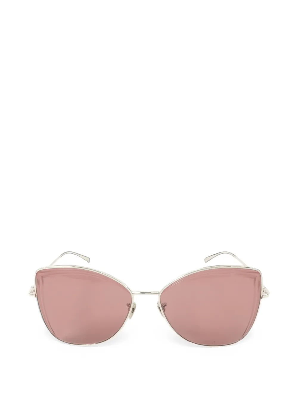 CHANEL Pre-Owned cat-eye frame sunglasses - Argento
