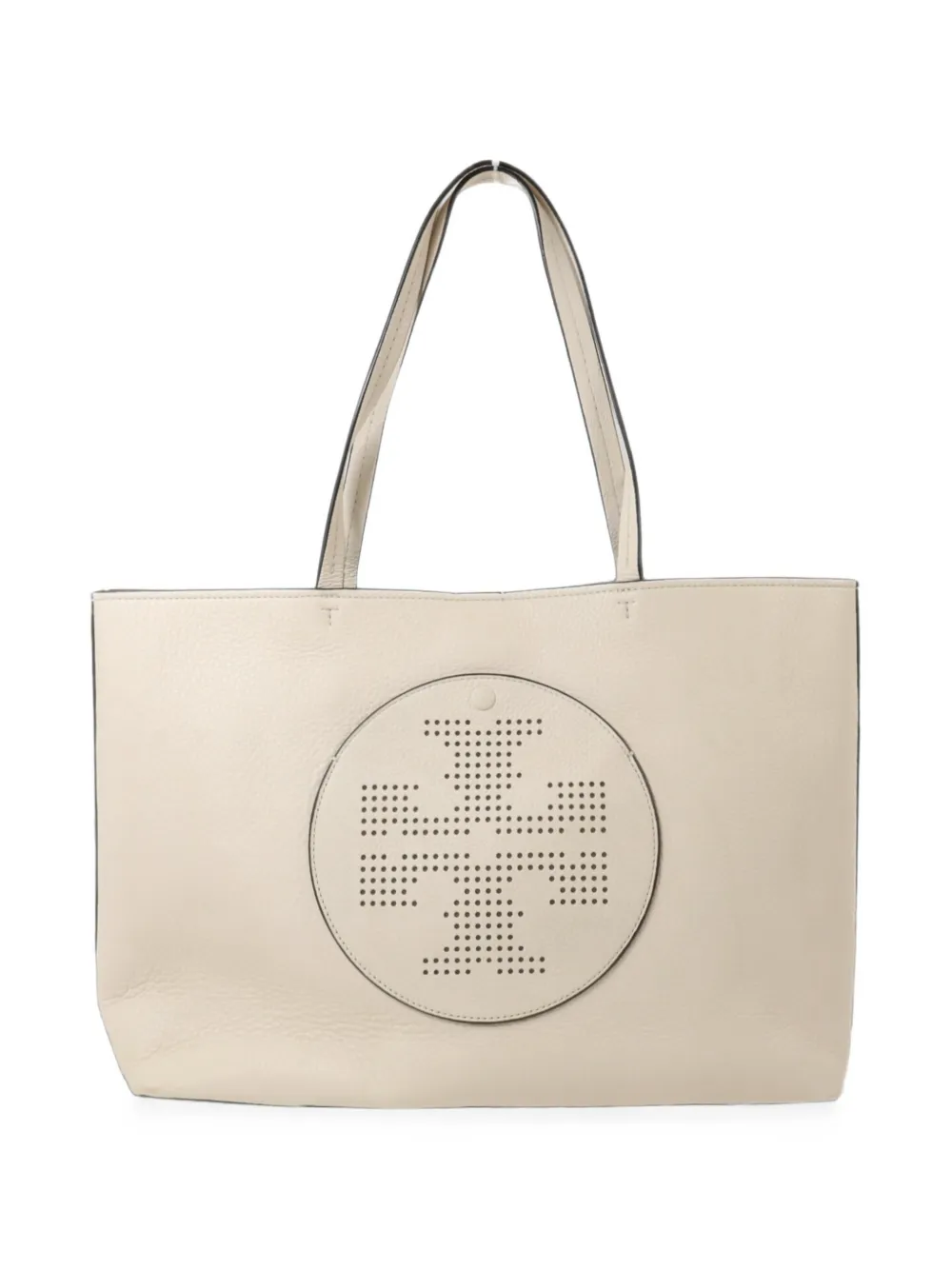 Tory Burch perforated-logo leather shoulder bag - Toni neutri