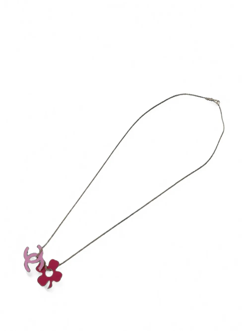 CHANEL Pre-Owned CC clover necklace - Argento