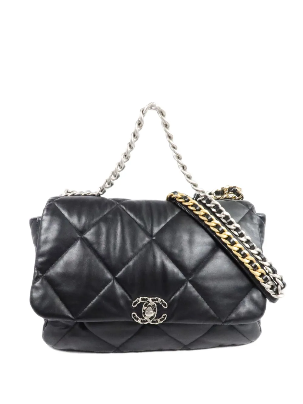 CHANEL Pre-Owned diamond-quilted leather shoulder bag - Nero