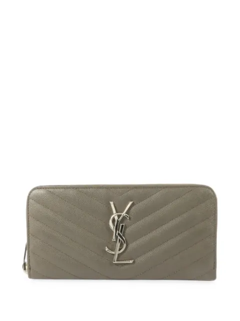 Saint Laurent Pre-Owned YSL chevron-quilted wallet