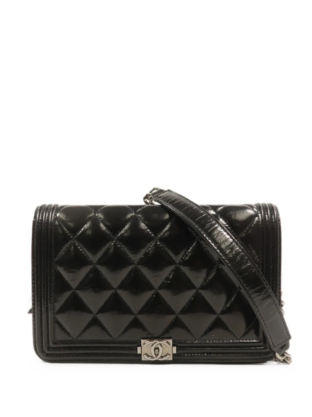 CHANEL Pre-Owned Boy wallet on chain quilted shoulder bag - Nero