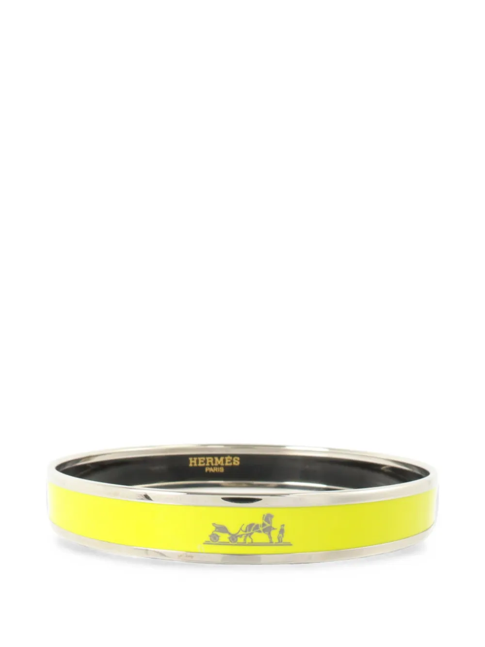 Hermès Pre-Owned PM Caleche enamel bangle - Argento