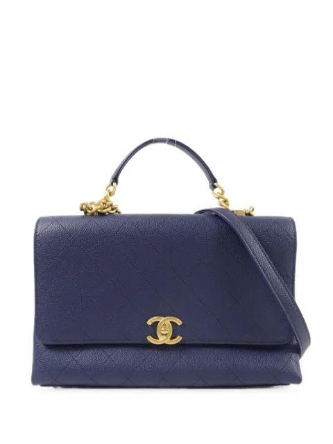 CHANEL Pre-Owned CC Top Handle Flap turn-lock shoulder bag