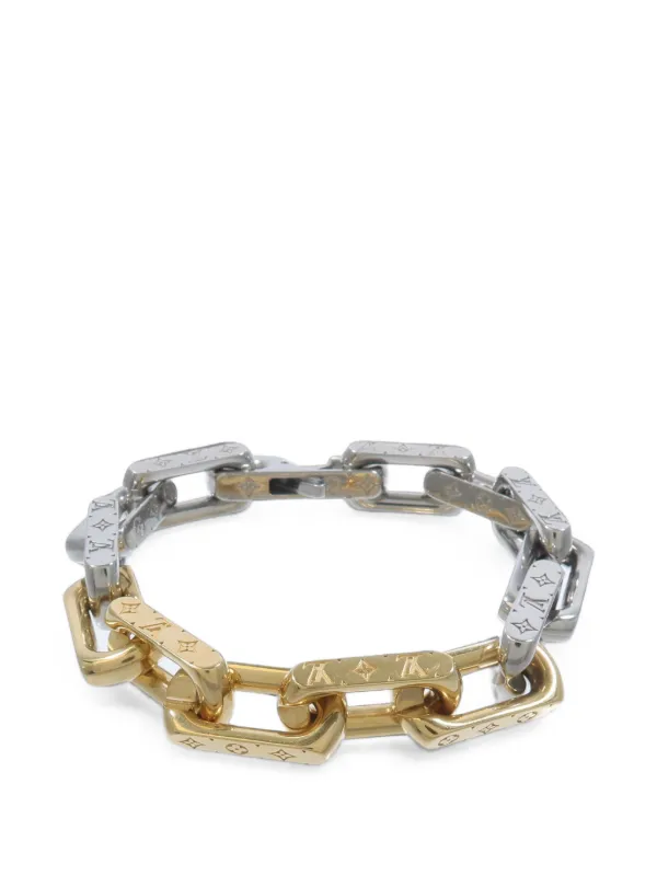 Louis Vuitton Pre-Owned Monogram Chain Bracelet | Silver | FARFETCH