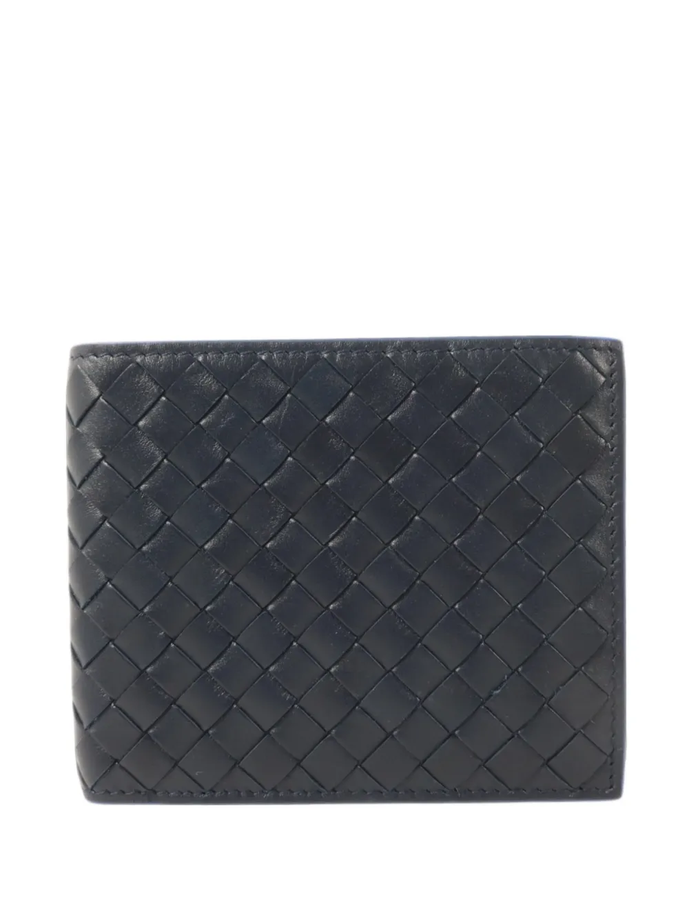 Bottega Veneta Pre-Owned portefeuille pliant en Intrecciato - Noir