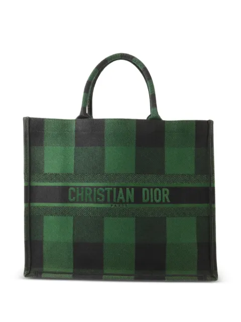 Christian Dior Pre-Owned bolso Book Tote grande a cuadros