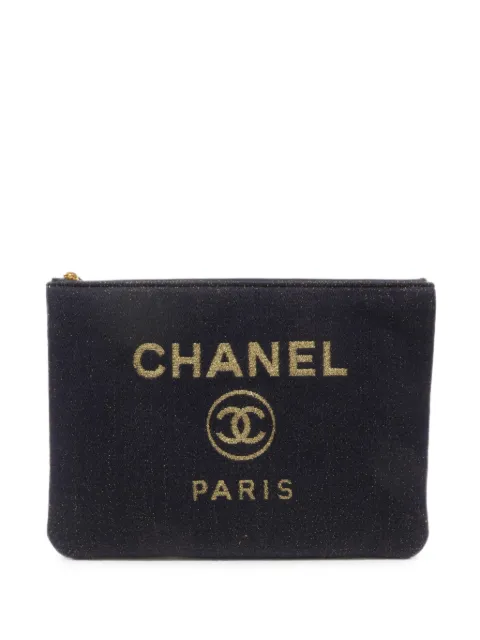 CHANEL Pre-Owned medium Deauville CC clutch bag