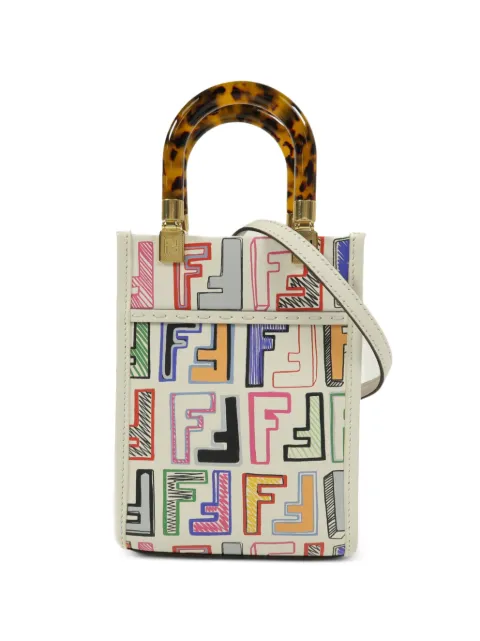 Fendi Pre-Owned mini Sunshine Shopper leather tote bag