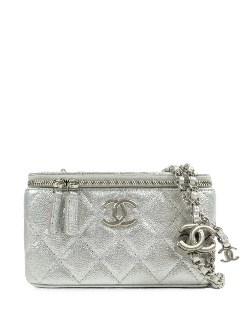 CHANEL Pre-Owned 25B Vanity Case calf leather shoulder bag - Silver