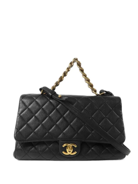 CHANEL Pre-Owned Large Trapezio CC turn-lock quilted shoulder bag