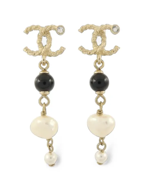 CHANEL Pre-Owned CC drop earrings
