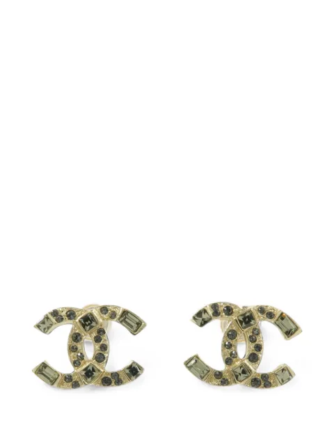 CHANEL Pre-Owned CC crystal-embellished earrings