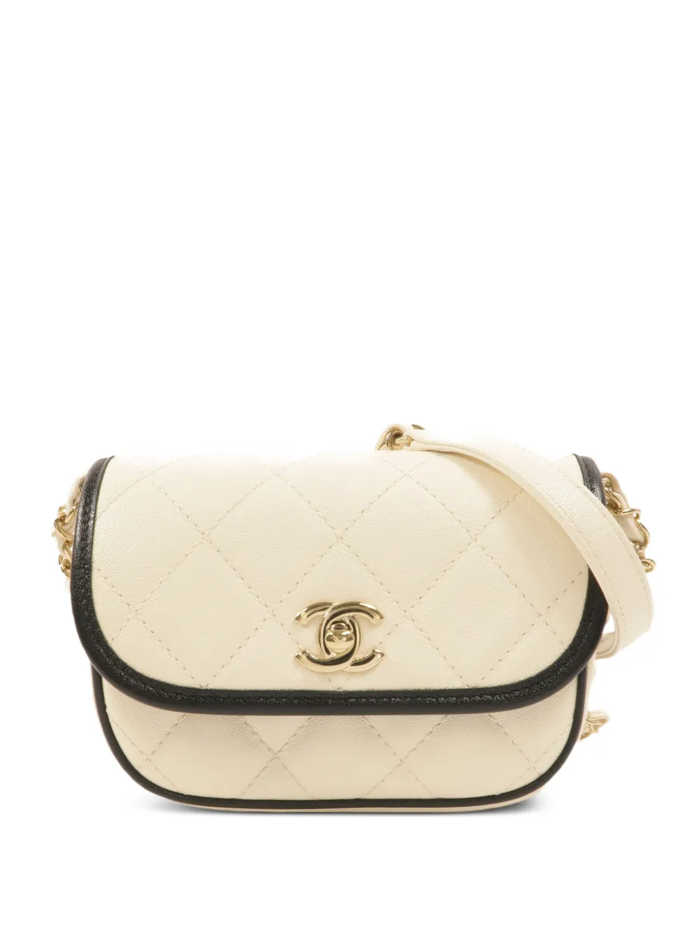 CHANEL Pre-Owned mini CC turn-lock crossbody bag - Toni neutri