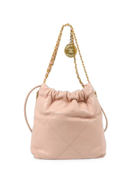 CHANEL Pre-Owned 22 mini chain bucket bag