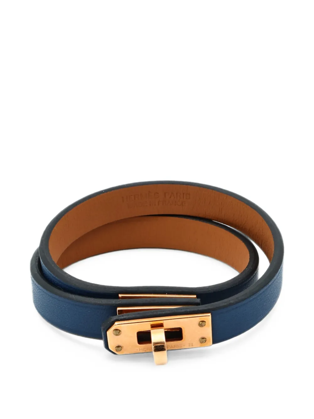 Hermès Pre-Owned 2022 mini Kelly Double Tour Armband - Gold