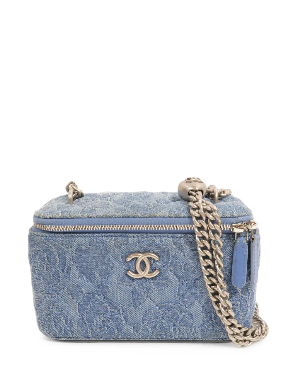 CHANEL Pre-Owned CC Sweetheart denim vanity case - Blu