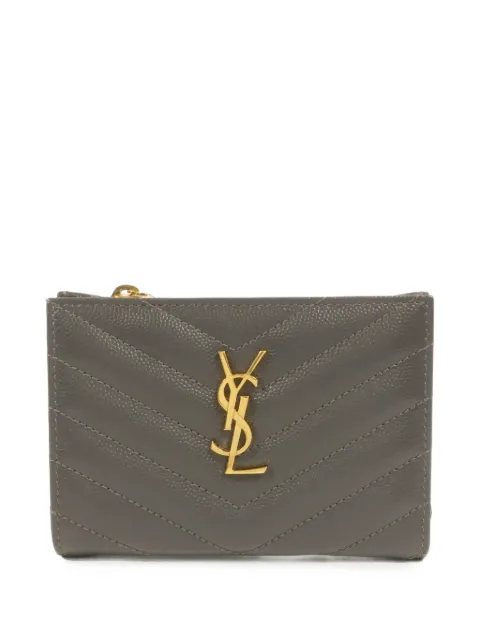 Saint Laurent Pre-Owned Cassandre chevron-quilted wallet