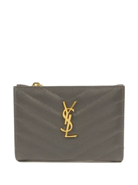 Saint Laurent Pre-Owned Cassandre chevron-quilted wallet