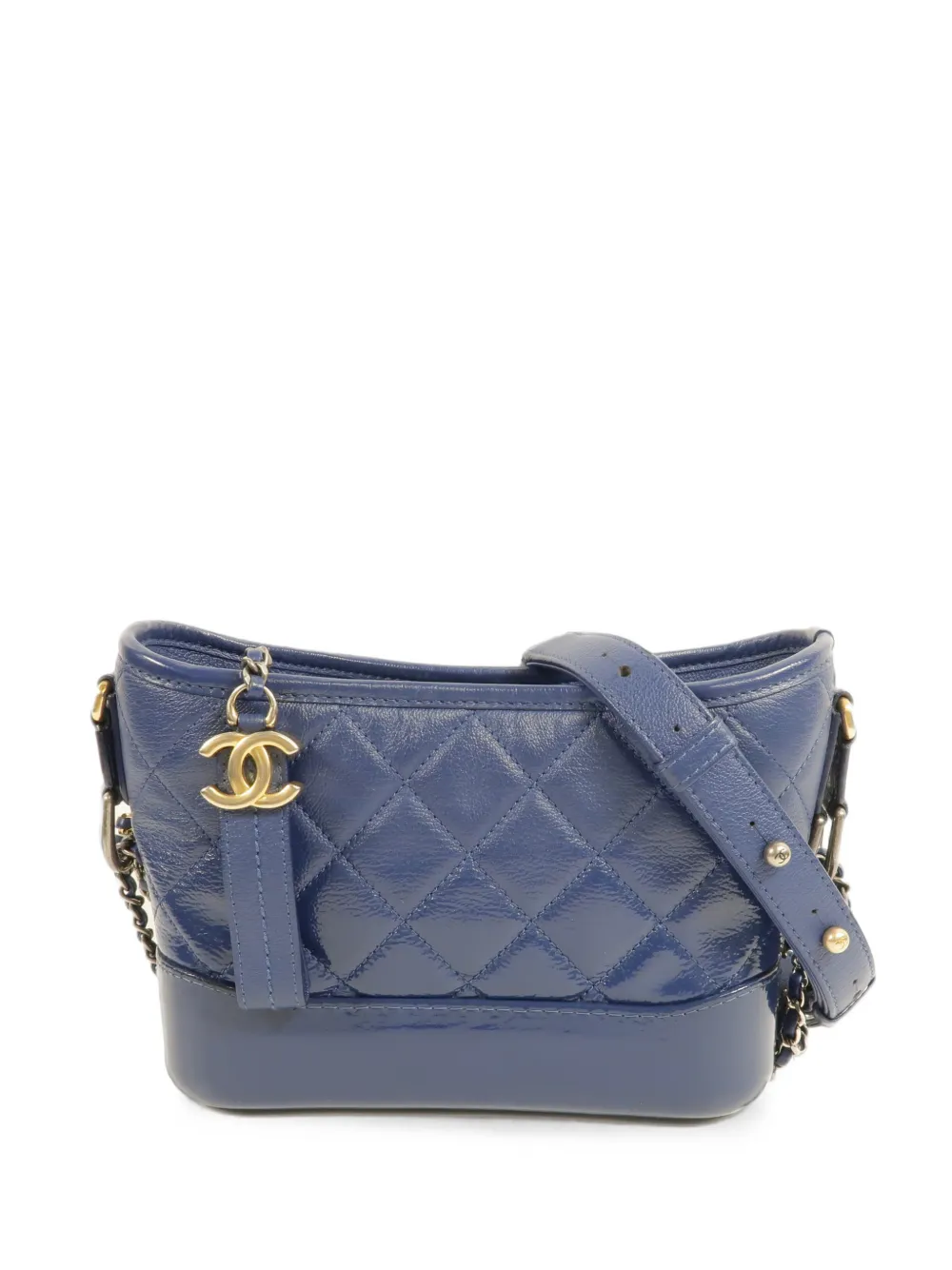 CHANEL Pre-Owned small Gabrielle quilted shoulder bag - Blu