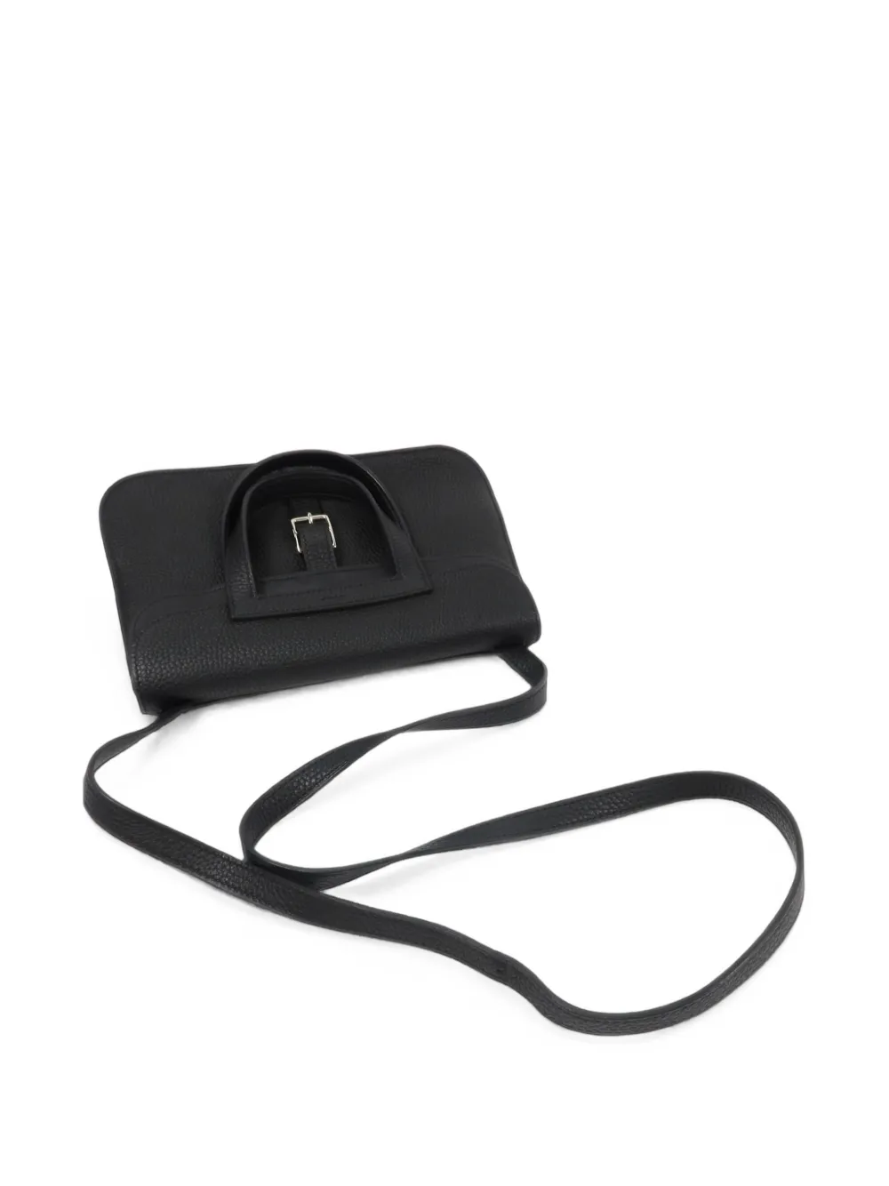 Hermès Pre-Owned Halzan leather shoulder bag - Nero