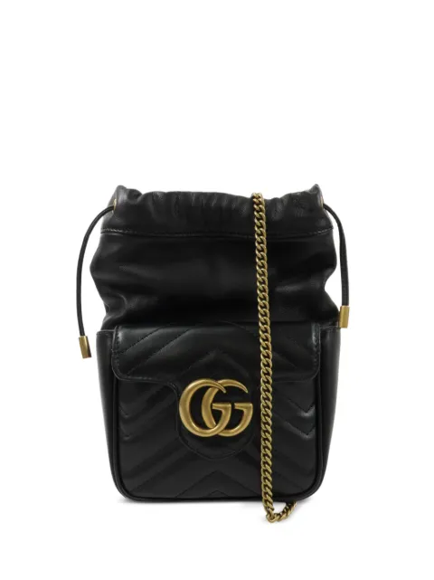 Gucci Pre-Owned bolsa bucket GG Marmont mini