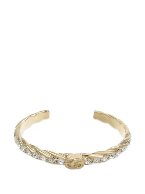 CHANEL Pre-Owned brazalete CC con cristales