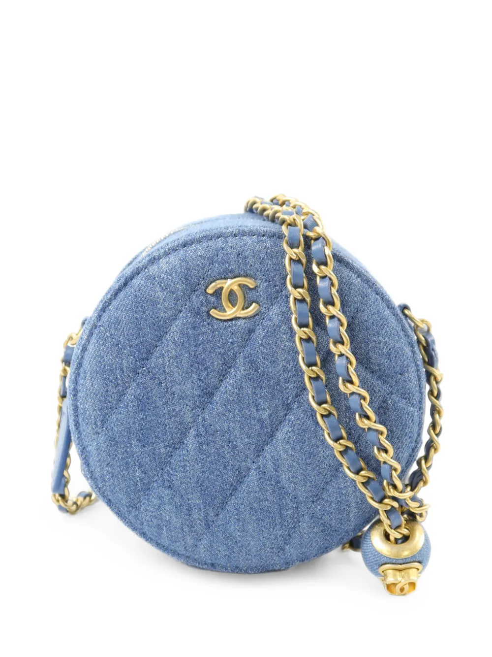 CHANEL Pre-Owned CC diamond-quilted shoulder bag - Blu