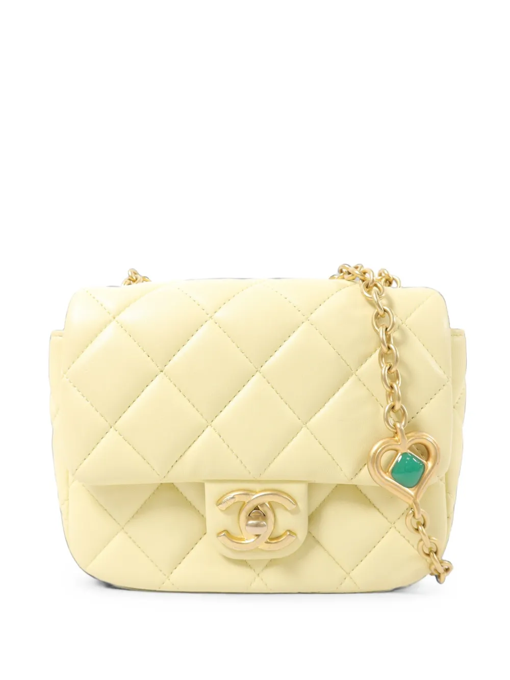 CHANEL Pre-Owned quilted CC charm-chain shoulder bag - Giallo