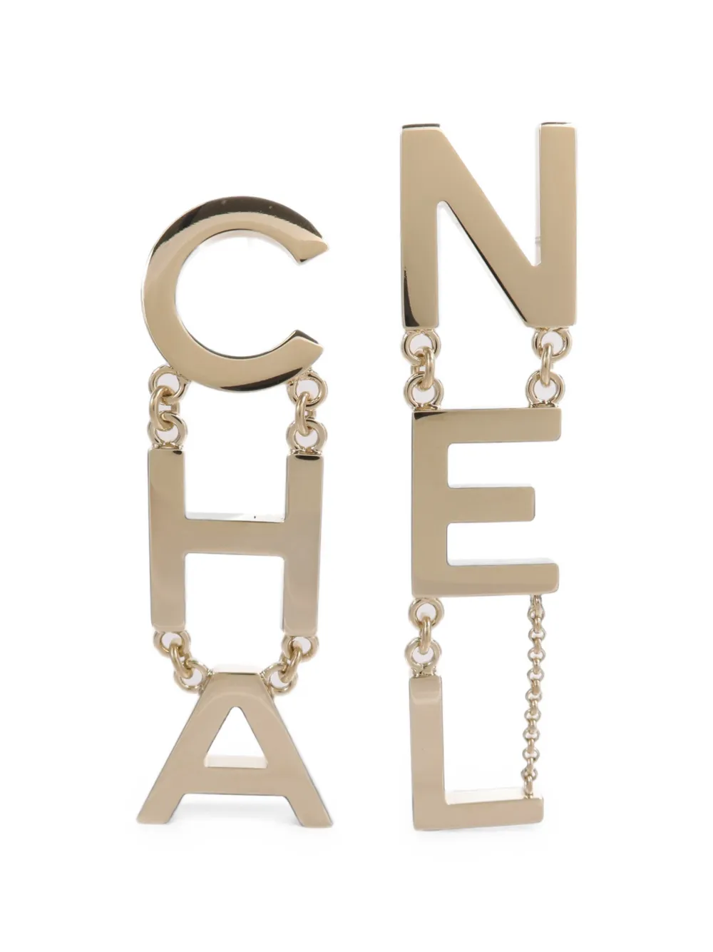 CHANEL Pre-Owned letter drop earrings - Oro