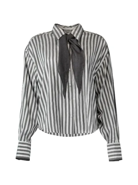 Brunello Cucinelli wide-stripe relaxed shirt