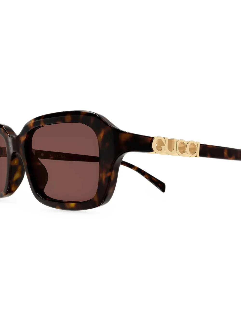 Gucci Eyewear Zonnebril met schildpadschild-effect Bruin