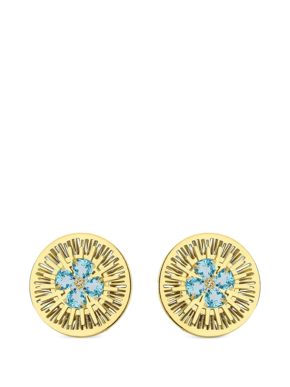 Carol Kauffmann Explosion blue topaz earrings