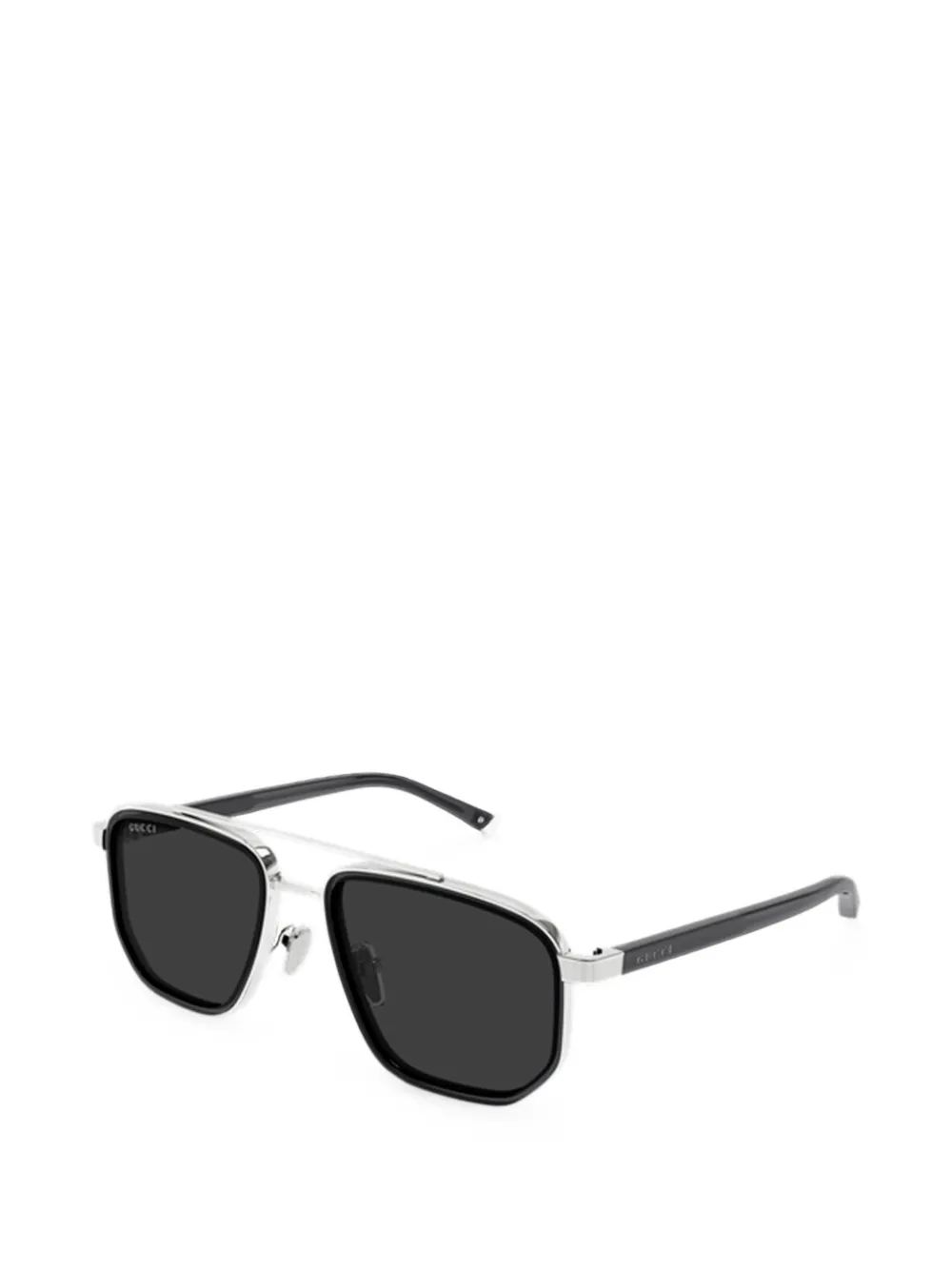Gucci Eyewear Zonnebril met geometrisch montuur Zilver