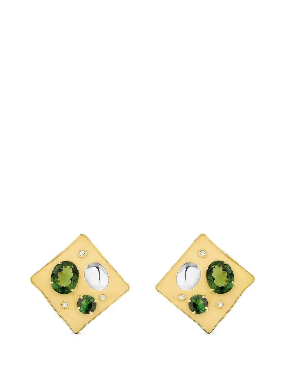 Carol Kauffmann Rocks Pedrita tourmaline and diamond earrings