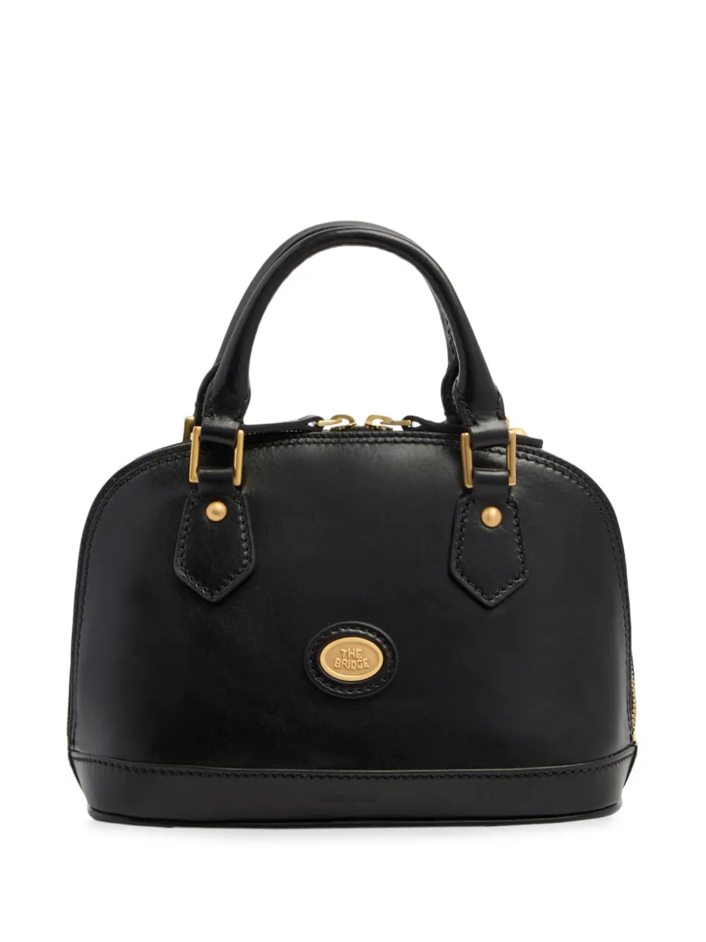 The Bridge leren shopper Zwart