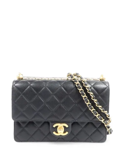 CHANEL Pre-Owned small Chic Flap Pearls turn-lock shoulder bag