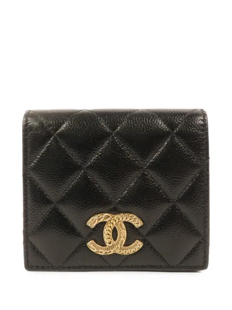 CHANEL Pre-Owned CC diamond-quilted bifold wallet