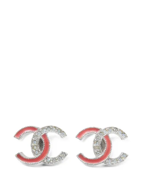 CHANEL Pre-Owned CC crystal-embellished earrings