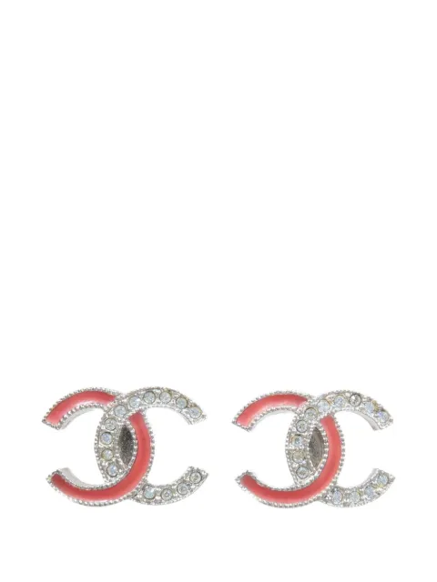 CHANEL Pre-Owned CC crystal-embellished earrings