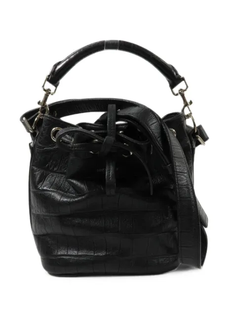 Saint Laurent Pre-Owned small Emmanuelle croc-effect bucket bag