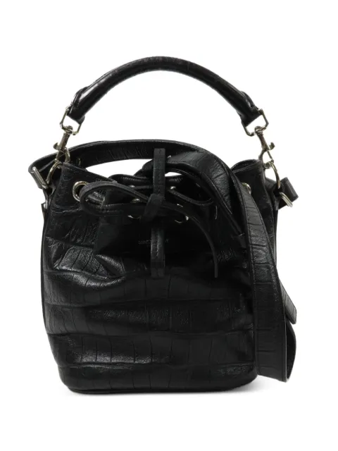 Saint Laurent Pre-Owned small Emmanuelle croc-effect bucket bag