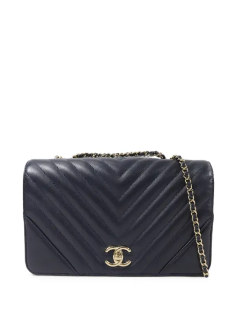 CHANEL Pre-Owned CC chevron-pattern shoulder bag