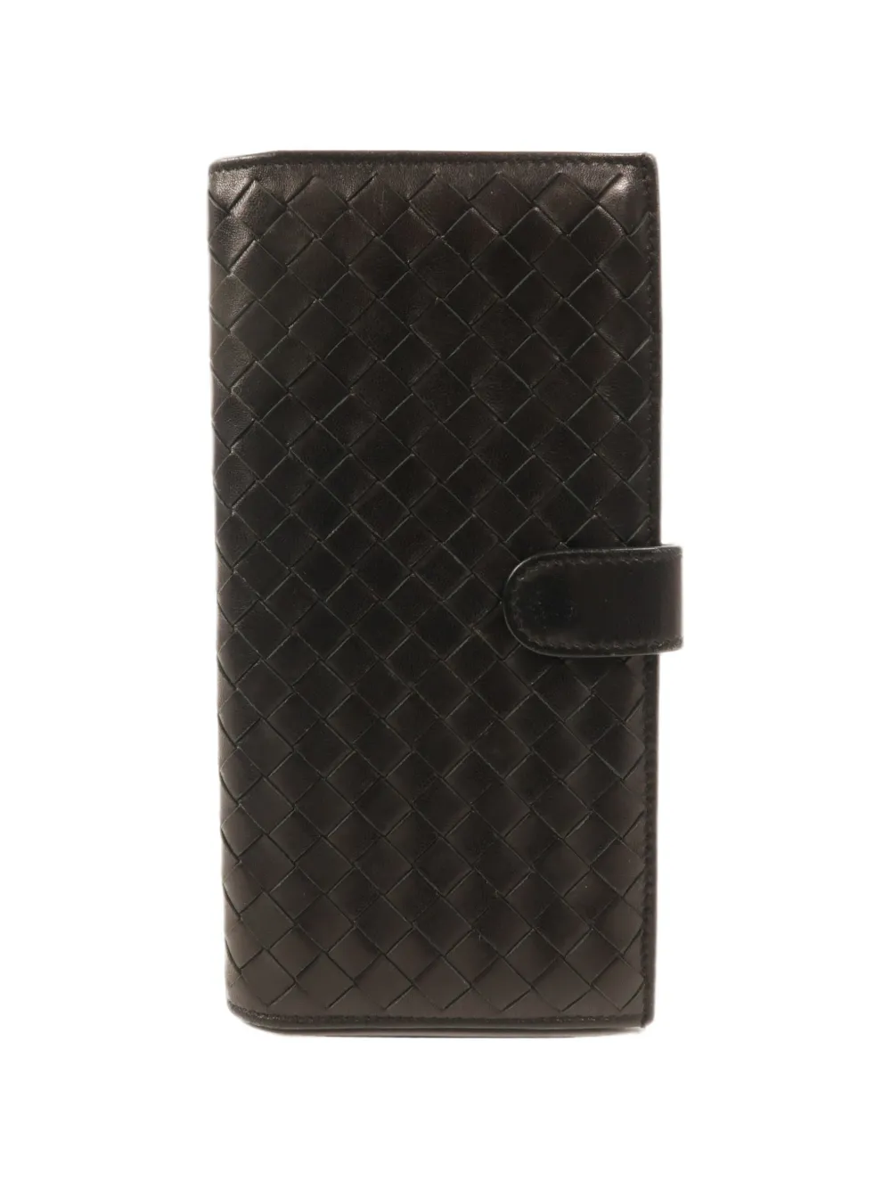 Bottega Veneta Pre-Owned Intrecciato Portemonnaie aus Lammleder - Schwarz