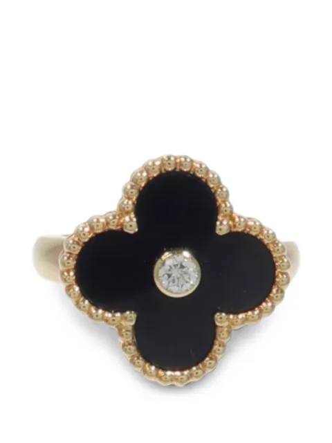 Van Cleef & Arpels Pre-Owned Vintage Alhambra diamond and onyx ring