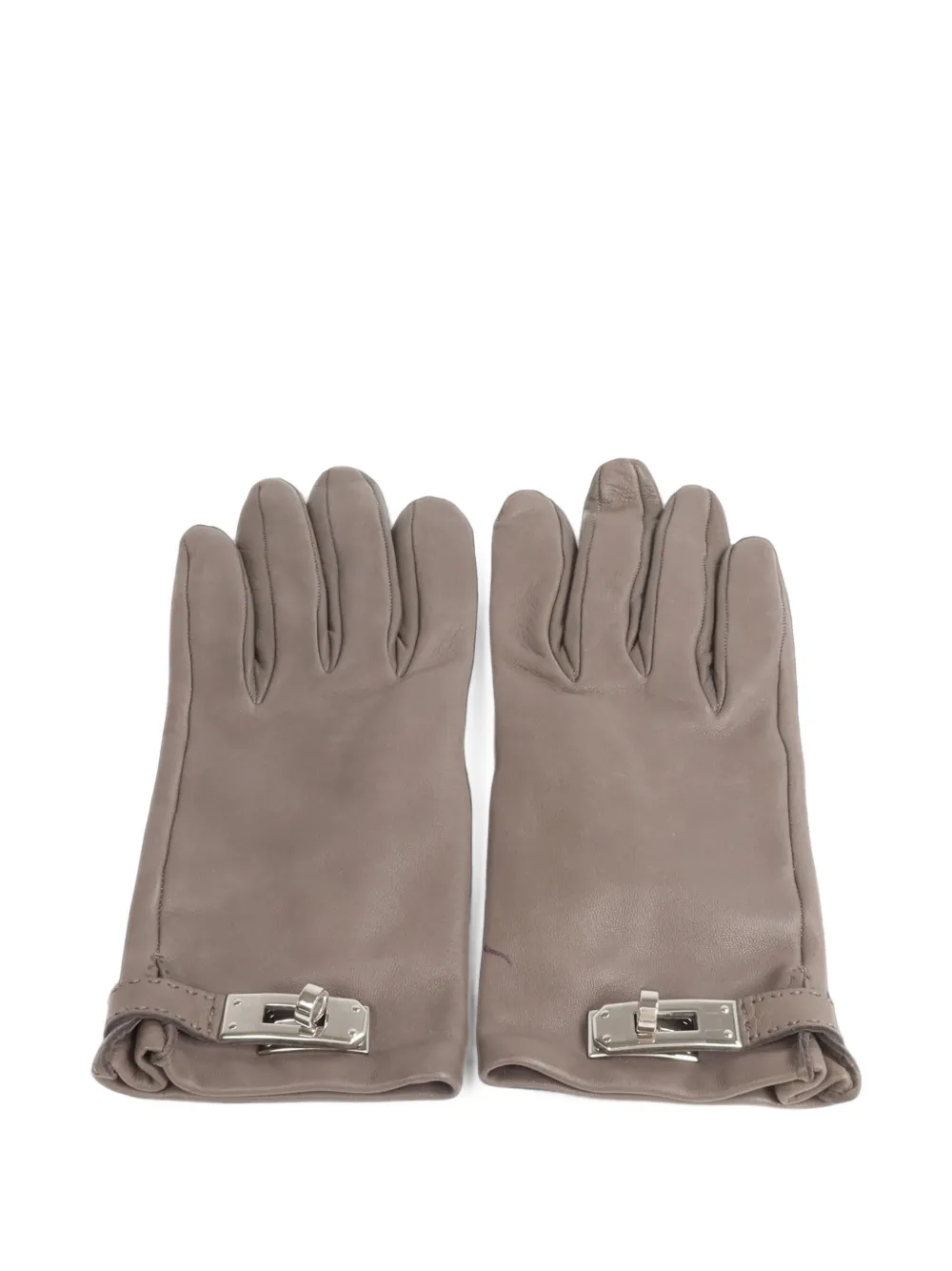 Hermès Pre-Owned Kelly turn-lock gloves - Grigio