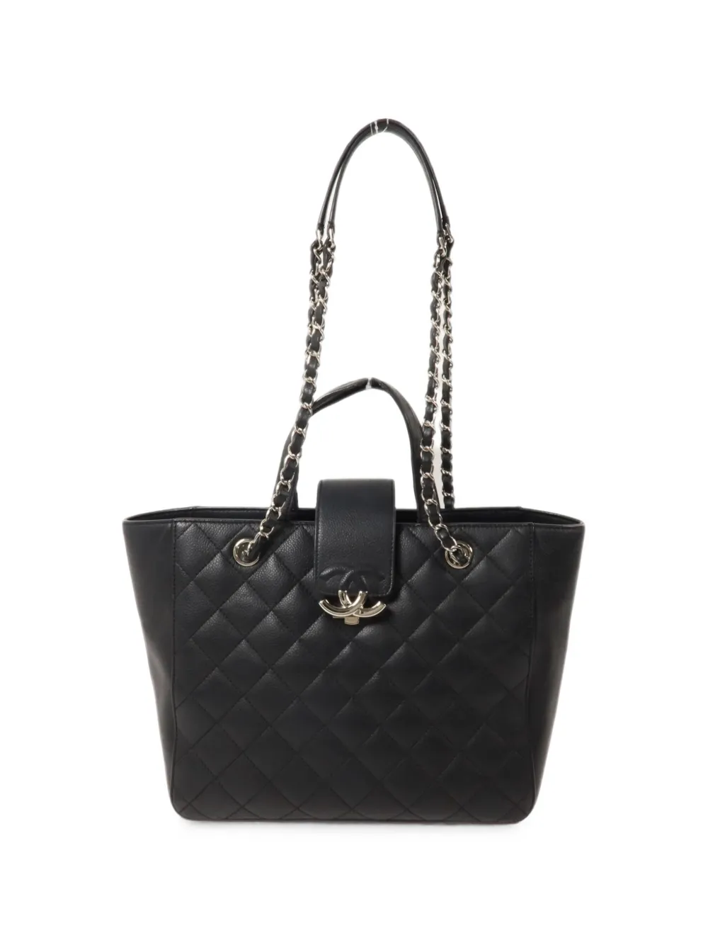 CHANEL Pre-Owned turn-lock quilted calf leather shoulder bag - Nero