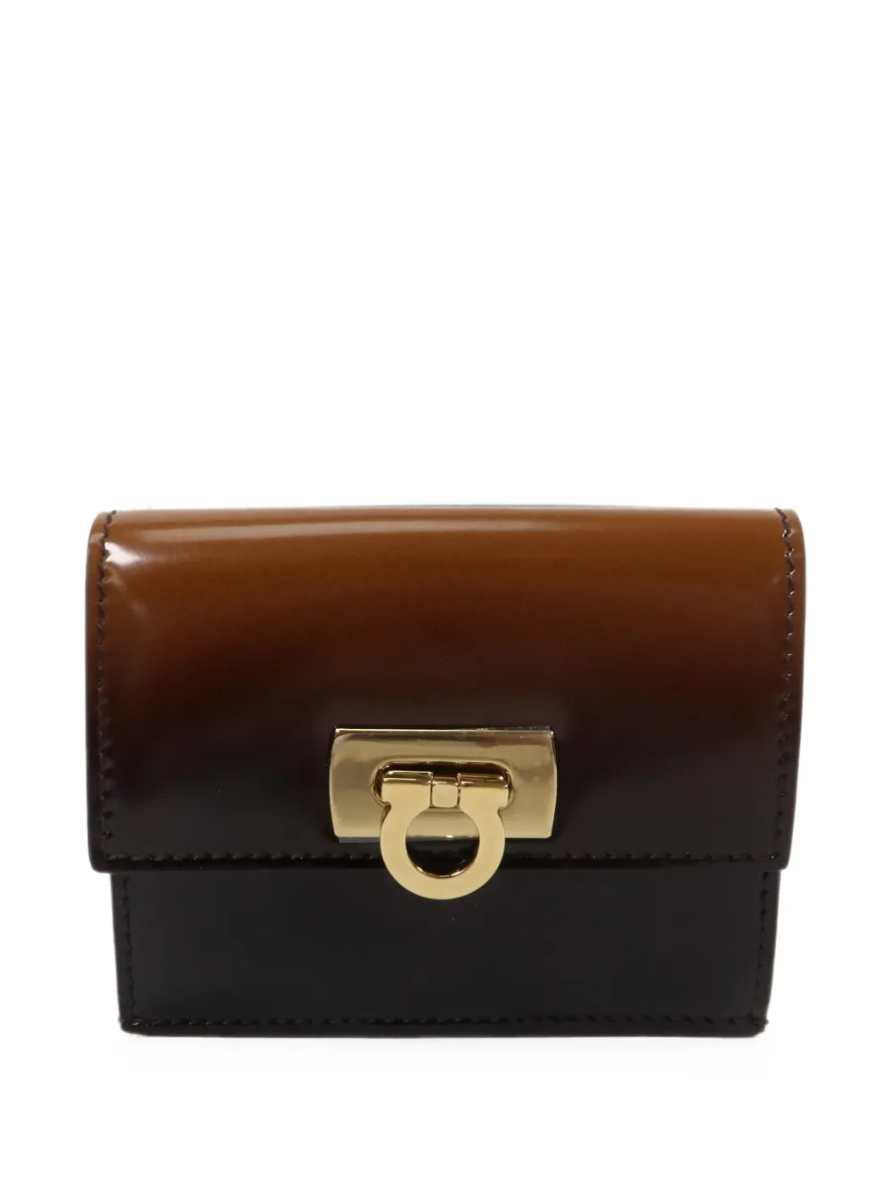 Ferragamo Pre-Owned Wanda Gancini compact wallet - Marrone