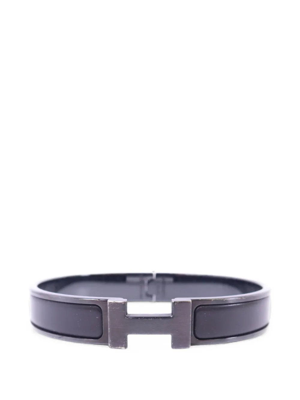 Hermès Pre-Owned Emailliertes Clic H Armband - Schwarz